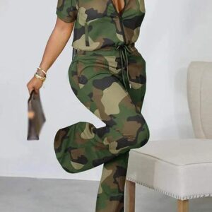 CAMOUFLAGE DRAWSTRING PANTS SET
